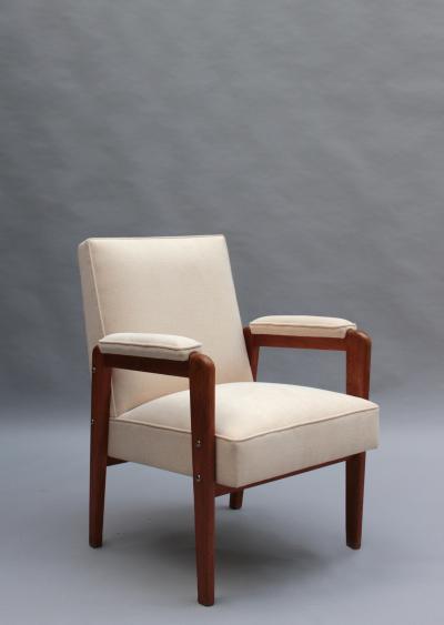 Marcel Gascoin 12 Fine French 1950s Oak Armchairs by Marcel Gascoin