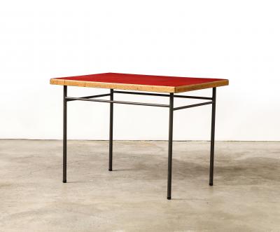 Marcel Gascoin Elm Steel and Laminate Desk by Marcel Gascoin for Universitaire dAntony