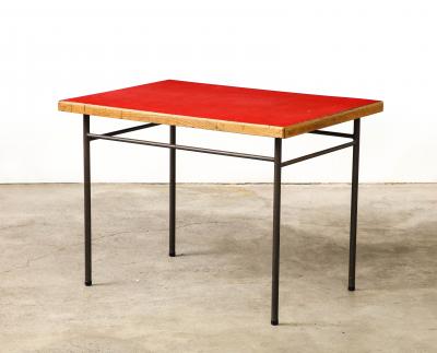 Marcel Gascoin Elm Steel and Laminate Desk by Marcel Gascoin for Universitaire dAntony