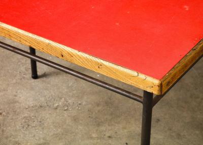 Marcel Gascoin Elm Steel and Laminate Desk by Marcel Gascoin for Universitaire dAntony