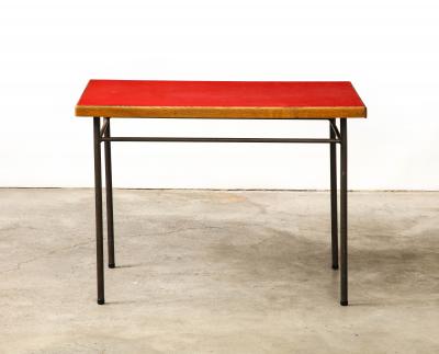 Marcel Gascoin Elm Steel and Laminate Desk by Marcel Gascoin for Universitaire dAntony