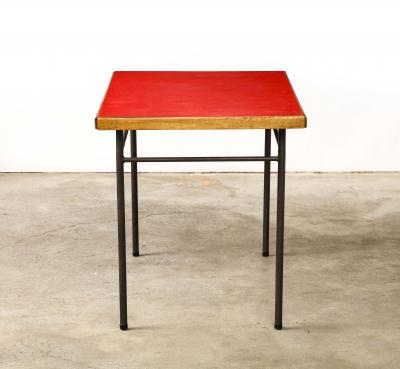 Marcel Gascoin Elm Steel and Laminate Desk by Marcel Gascoin for Universitaire dAntony
