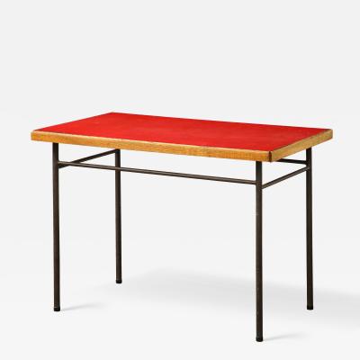 Marcel Gascoin Elm Steel and Laminate Desk by Marcel Gascoin for Universitaire dAntony