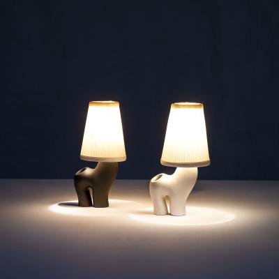 Marcel Giraud Marcel Giraud Vallauris Pair of table lamps in ceramic fabric 60s