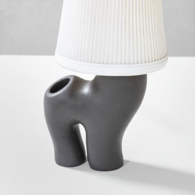 Marcel Giraud Marcel Giraud Vallauris Pair of table lamps in ceramic fabric 60s
