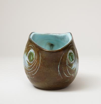 Marcel Guillot Beautiful fish shaped glazed ceramic bowl by Marcel Guillot