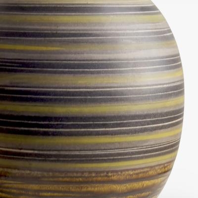 Marcel Guillot Table Lamp with Glazed and Sgraffito Stripes by Marcel Guillot