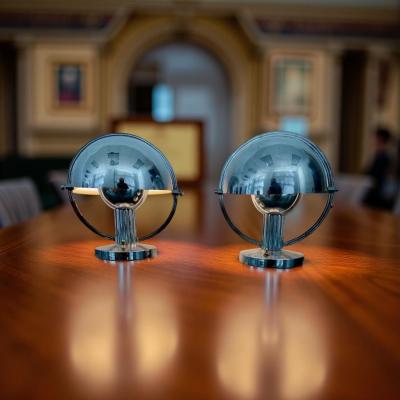 Marcel Louis Baugniet Pair of Modernist Table Lamps by Marcel Louis Baugniet for Damon 1930s Art Deco