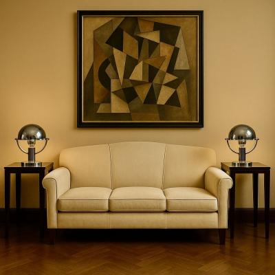 Marcel Louis Baugniet Pair of Modernist Table Lamps by Marcel Louis Baugniet for Damon 1930s Art Deco