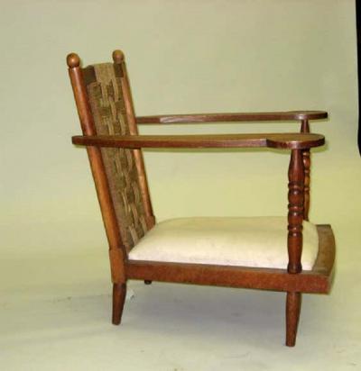 Marcel Louis Baugniet Rare Belgian Mid Century Modern Fireside Lounge Chair by Marcel Baugniet