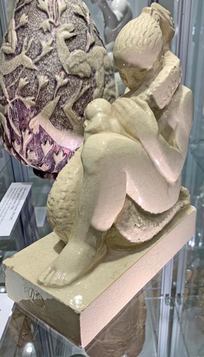 Marcel Merignargues Eve and the Serpent by Marcel Merignargues 1884 1965 France ceramic