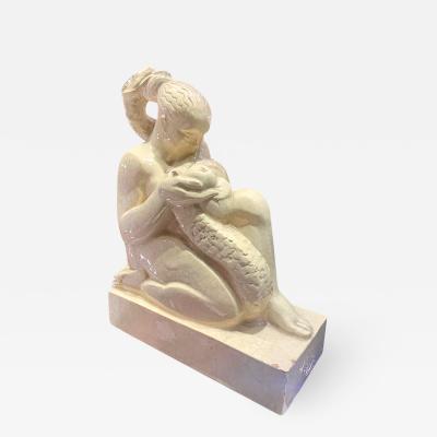 Marcel Merignargues Eve and the Serpent by Marcel Merignargues 1884 1965 France ceramic