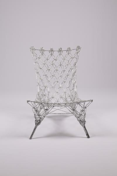 Marcel Wanders Marcel Wander Limited Edition Silver Knotted Rope Chair for Cappellini