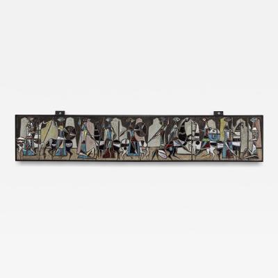 Marcello Fantoni Ceramic Wall Panel attr to Marcello Fantoni Italy 1960s