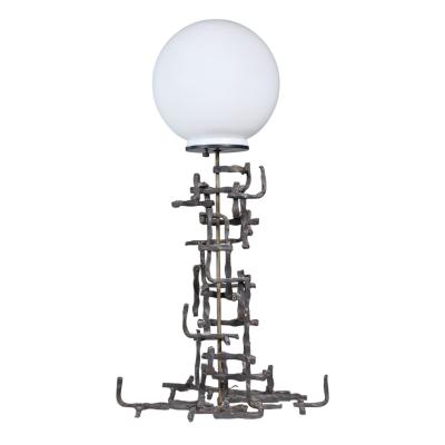Marcello Fantoni Fantoni Brutalist Mid Century Iron Lamp