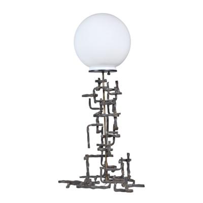 Marcello Fantoni Fantoni Brutalist Mid Century Iron Lamp