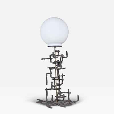 Marcello Fantoni Fantoni Brutalist Mid Century Iron Lamp