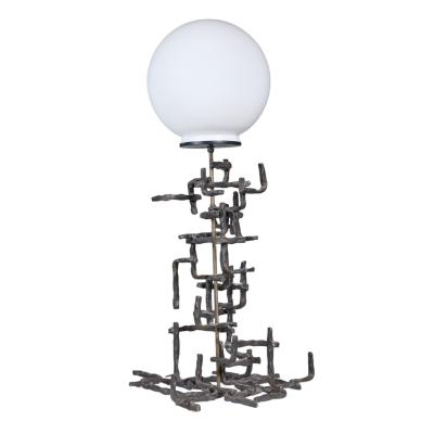 Marcello Fantoni Fantoni Brutalist Mid Century Iron Lamp