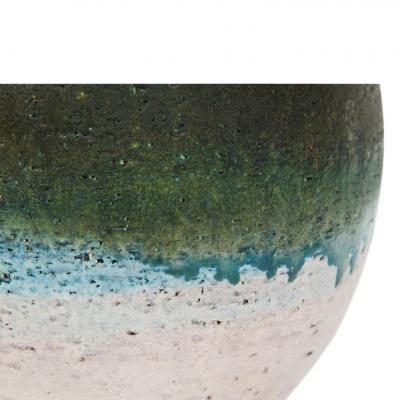 Marcello Fantoni Fantoni for Raymor Vase Ceramic White Blue Green Signed