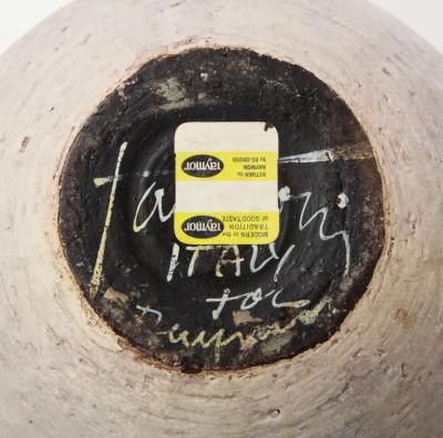 Marcello Fantoni Fantoni for Raymor Vase Ceramic White Blue Green Signed