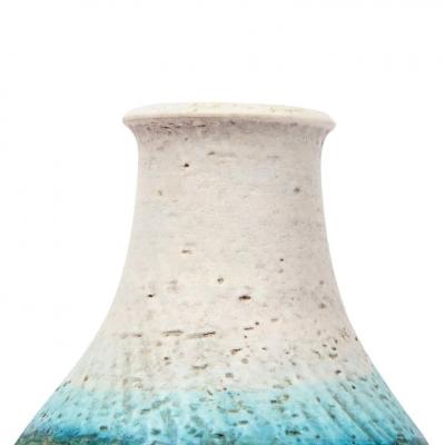 Marcello Fantoni Fantoni for Raymor Vase Ceramic White Blue Green Signed