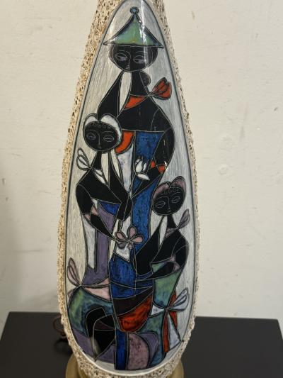 Marcello Fantoni ITALIAN MID CENTURY MARCELLO FANTONI CERAMIC LAMP