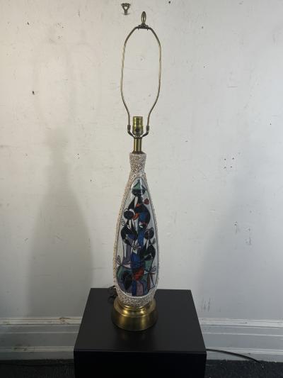 Marcello Fantoni ITALIAN MID CENTURY MARCELLO FANTONI CERAMIC LAMP