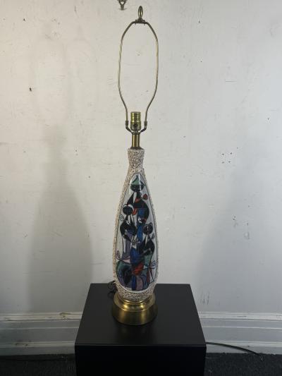Marcello Fantoni ITALIAN MID CENTURY MARCELLO FANTONI CERAMIC LAMP