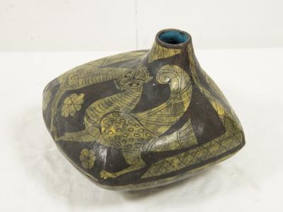 Marcello Fantoni Marcello Fantoni Ceramic vase with Etruscan inspiration circa 1960