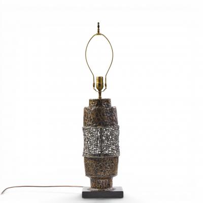 Marcello Fantoni Marcello Fantoni Mid Century Brutalist Copper Table Lamp