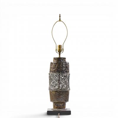 Marcello Fantoni Marcello Fantoni Mid Century Brutalist Copper Table Lamp