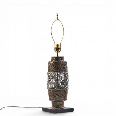 Marcello Fantoni Marcello Fantoni Mid Century Brutalist Copper Table Lamp