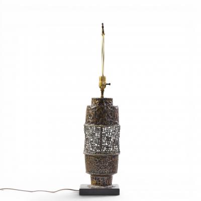 Marcello Fantoni Marcello Fantoni Mid Century Brutalist Copper Table Lamp