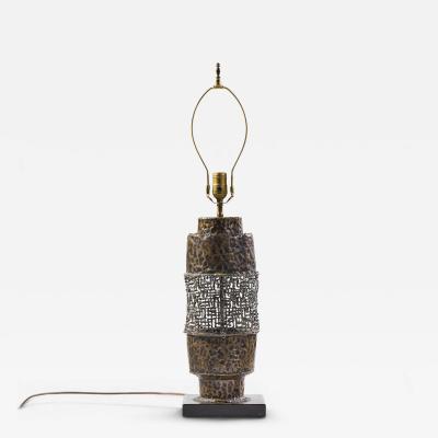 Marcello Fantoni Marcello Fantoni Mid Century Brutalist Copper Table Lamp