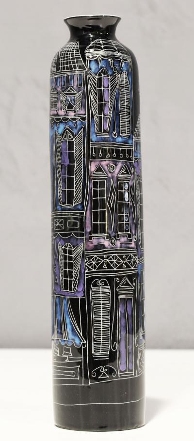 Marcello Fantoni Marcello Fantoni for Raymor Glazed Ceramic Vase Signed
