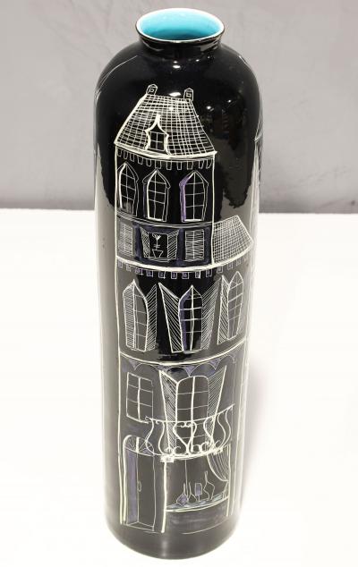 Marcello Fantoni Marcello Fantoni for Raymor Glazed Ceramic Vase Signed