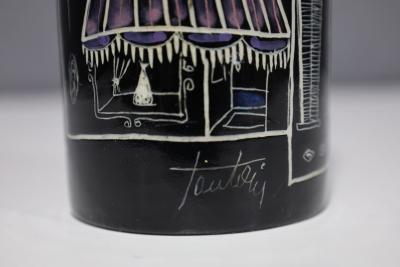 Marcello Fantoni Marcello Fantoni for Raymor Glazed Ceramic Vase Signed