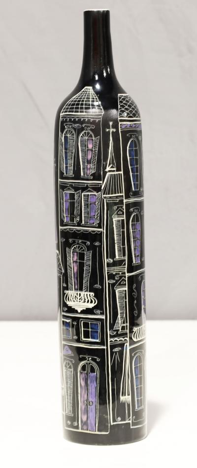 Marcello Fantoni Marcello Fantoni for Raymor Glazed Ceramic Vase Signed