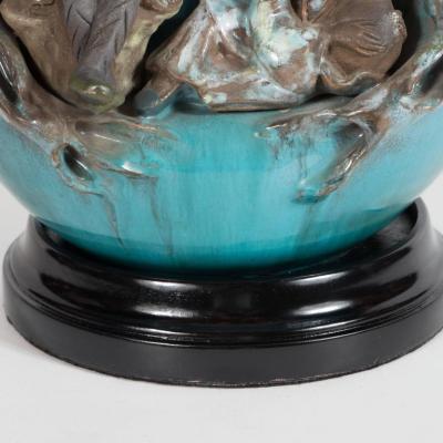 Marcello Fantoni Mid Century Modern Table Lamp by Marcello Fantoni in Glazed Stoneware