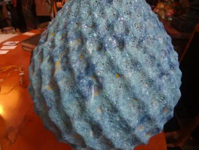 Marcello Fantoni Midcentury Glazed Pottery Artichoke Lamp