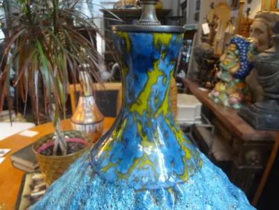 Marcello Fantoni Midcentury Glazed Pottery Artichoke Lamp