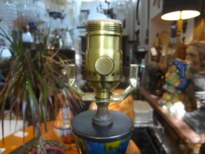 Marcello Fantoni Midcentury Glazed Pottery Artichoke Lamp