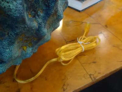 Marcello Fantoni Midcentury Glazed Pottery Artichoke Lamp