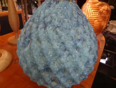 Marcello Fantoni Midcentury Glazed Pottery Artichoke Lamp
