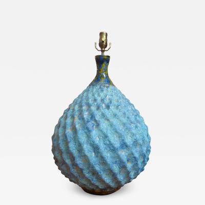 Marcello Fantoni Midcentury Glazed Pottery Artichoke Lamp