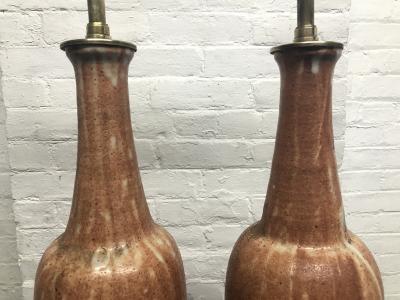 Marcello Fantoni Pair of Ceramic Italian Lamps by Marcello Fantoni for Raymor