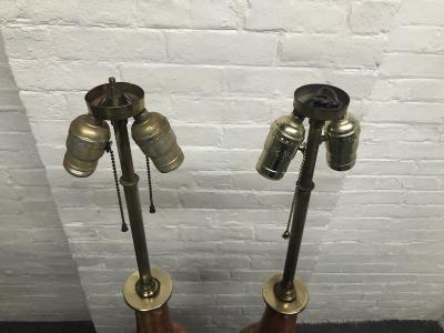 Marcello Fantoni Pair of Ceramic Italian Lamps by Marcello Fantoni for Raymor
