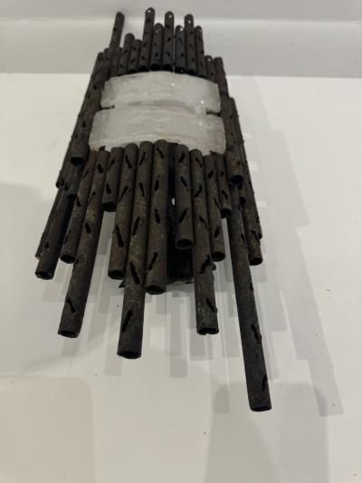 Marcello Fantoni Pair of Italian 1960s Large Fantoni Mid Century Wall Lights