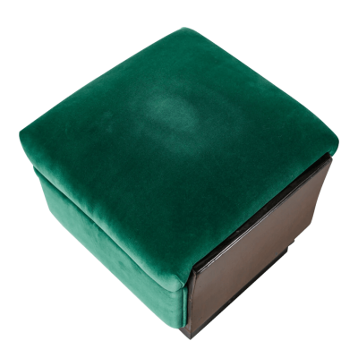 Marcello Piacentini Pair 1930s Marcello Piacentini rootwood padded velvet stools Italy