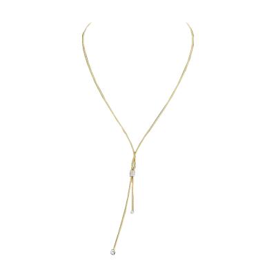 Marco Bicego Marco Bicego 18K Yellow Gold and Diamond Lariat Necklace Lucia Collection